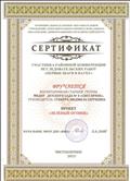 Сертификат   Участника районной конференции исследовательских работ "Первые шаги в науку"   Проект "Зелёный огонёк"                
